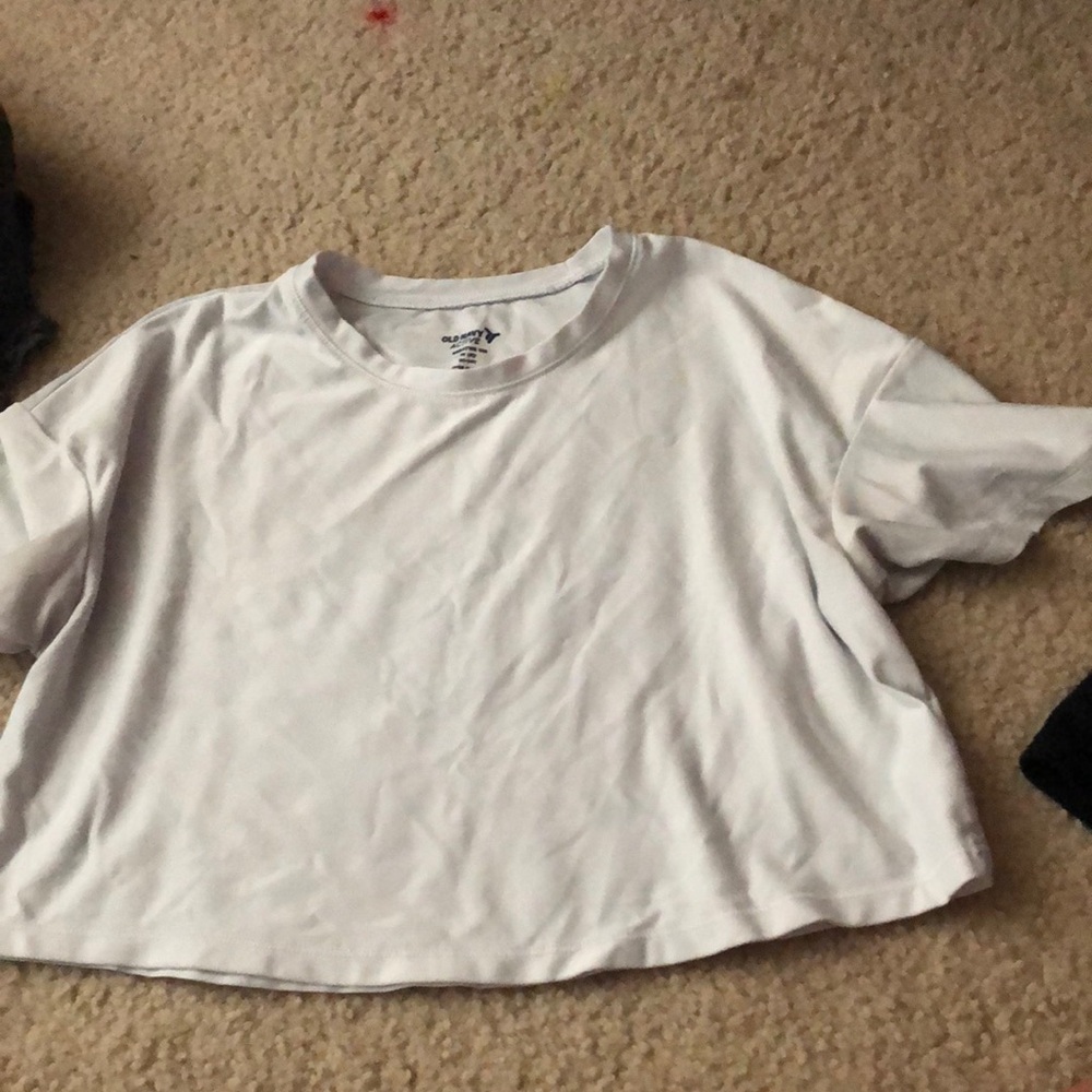 Old Navy White Cropped T-Shirt